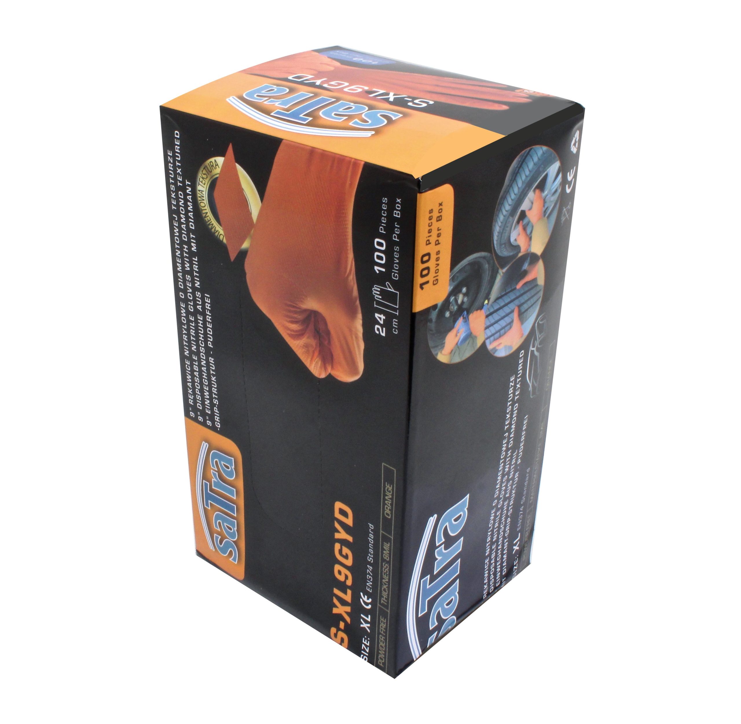 S-XL9GYD DISPOSABLE NITRILE GLOVES WITH DIAMOND TEXTURED XL SIZE - Image 9